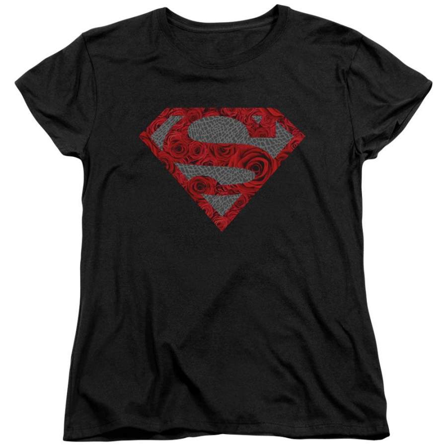 Superman – Elephant Rose Shield Short Sleeve Women’s Tee