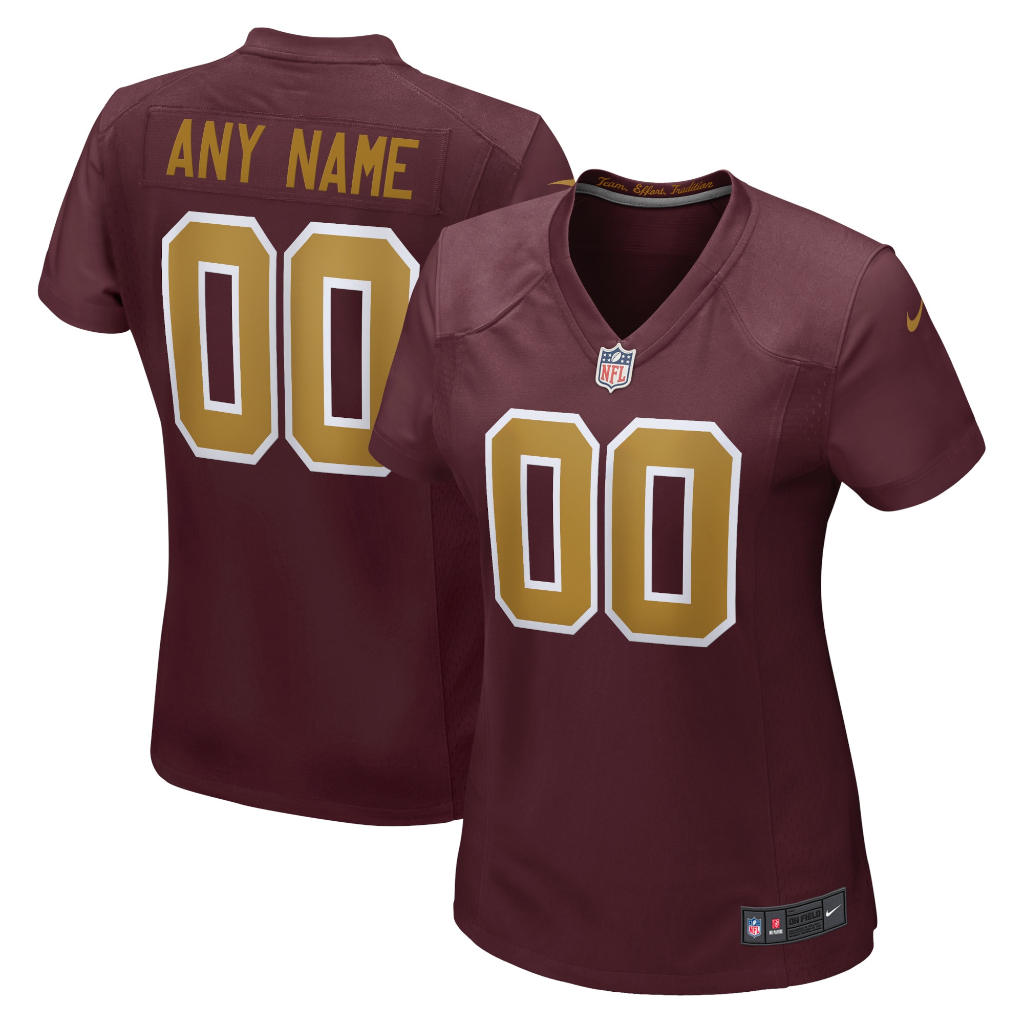 Women’s Washington Football Team Burgundy Alternate Custom Jersey