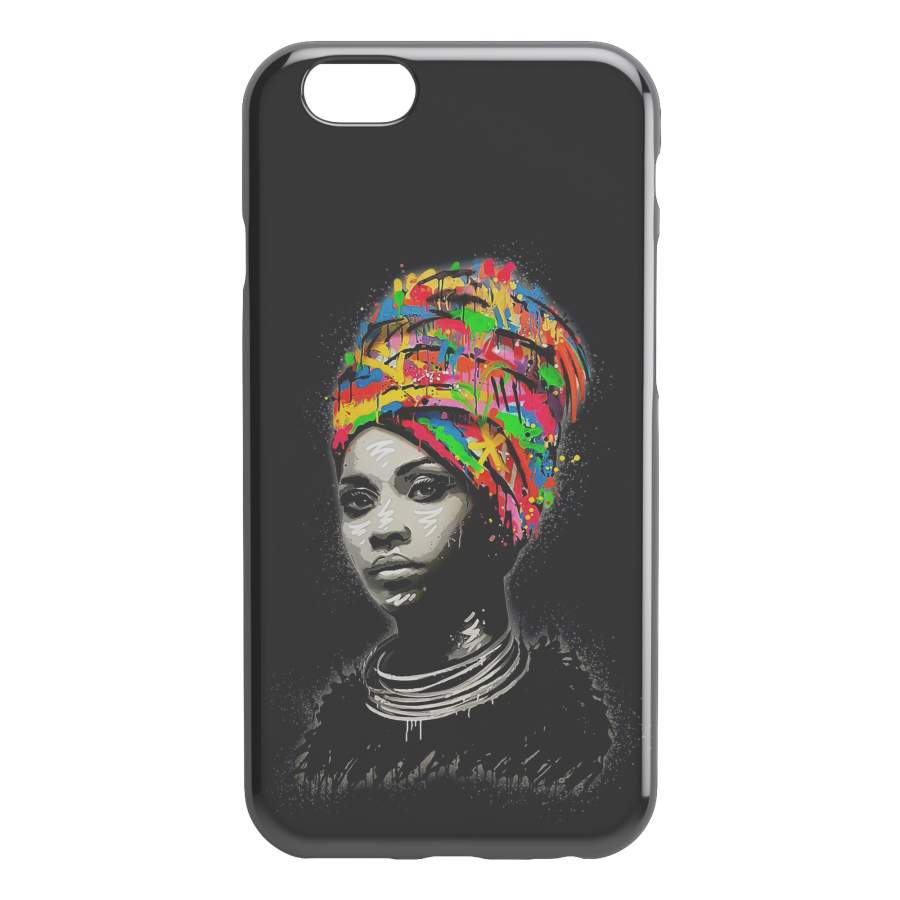 African American Black Girl Africa Melanin Black Women Colorful Art iPhone Case