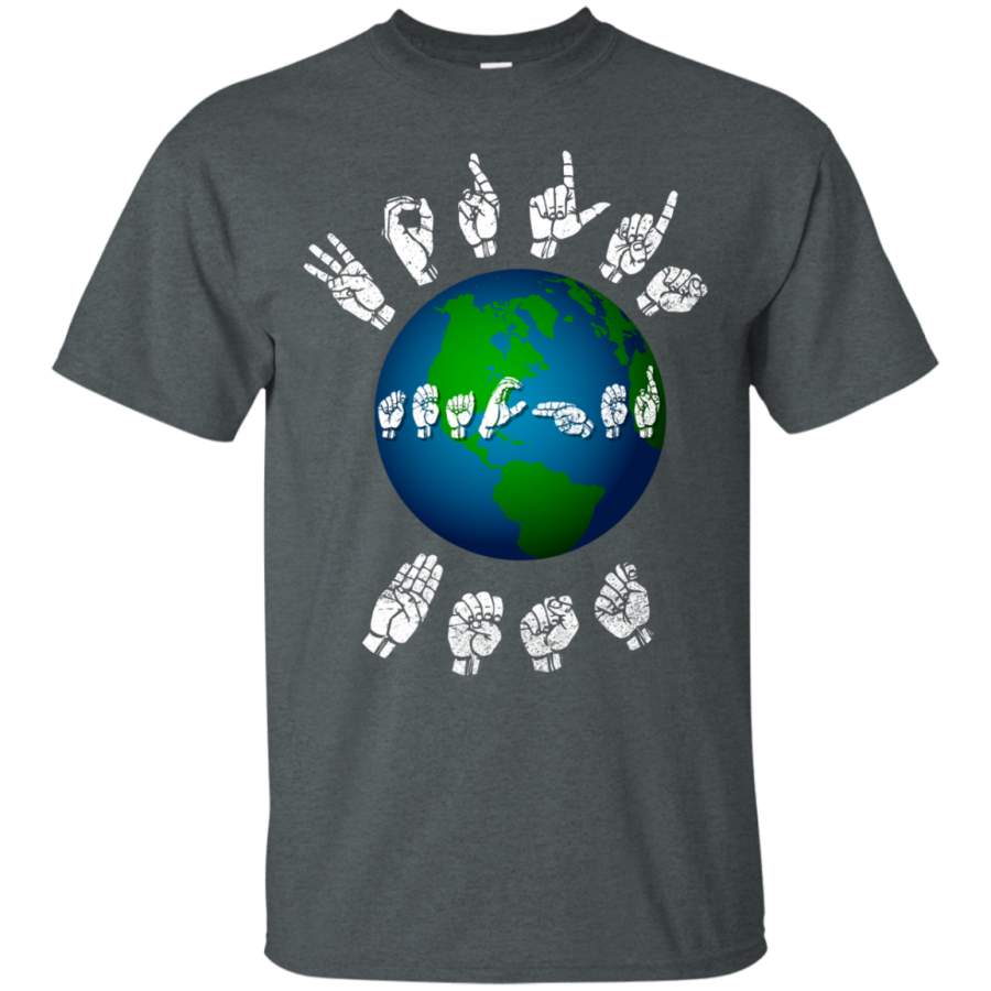 AGR American Sign Language Worlds Best Teacher T shirt gift