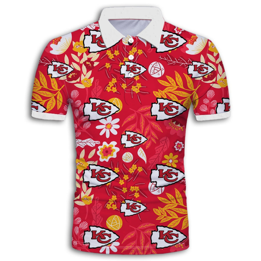 Kansas City Chiefs Aloha Hawaii Polo Shirt Ha23324