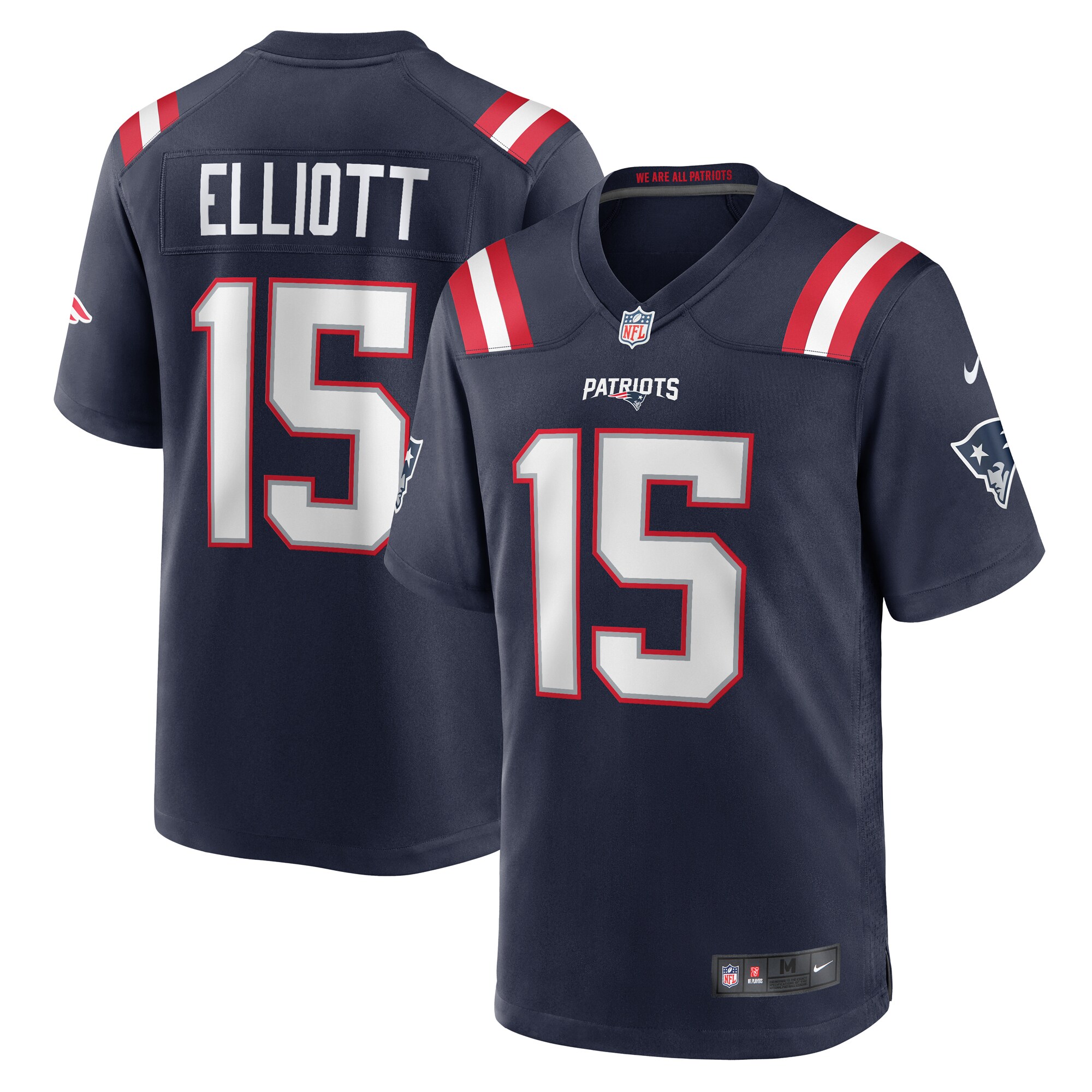 Ezekiel Elliott New England Patriots Game Player Jersey – Navy