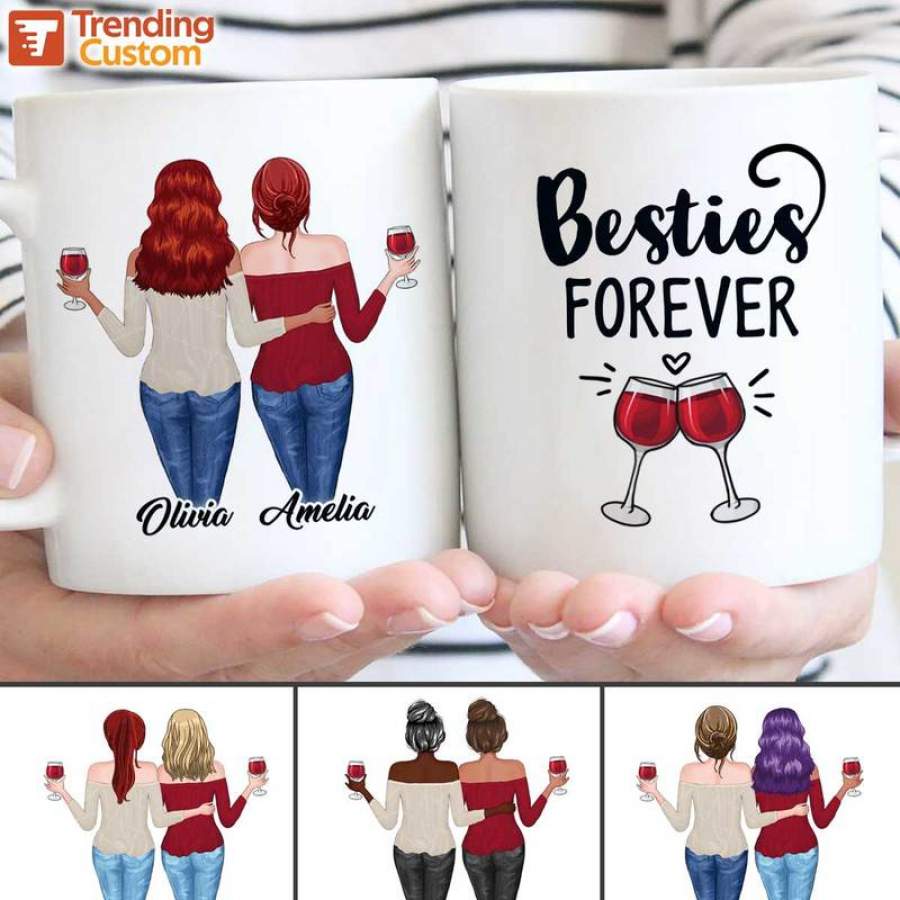 Wine Besties Personalized Mug