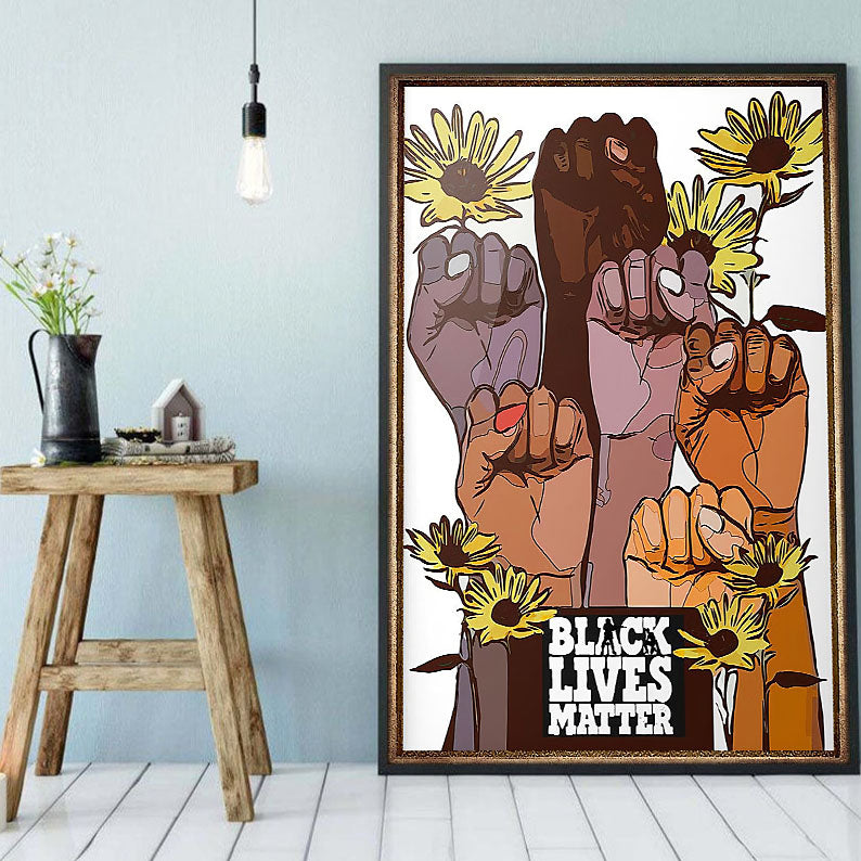 Black American Canvas Art Unique Black Lives Matter Poster Print Black Woman African King Delightful Wall Decor At Home