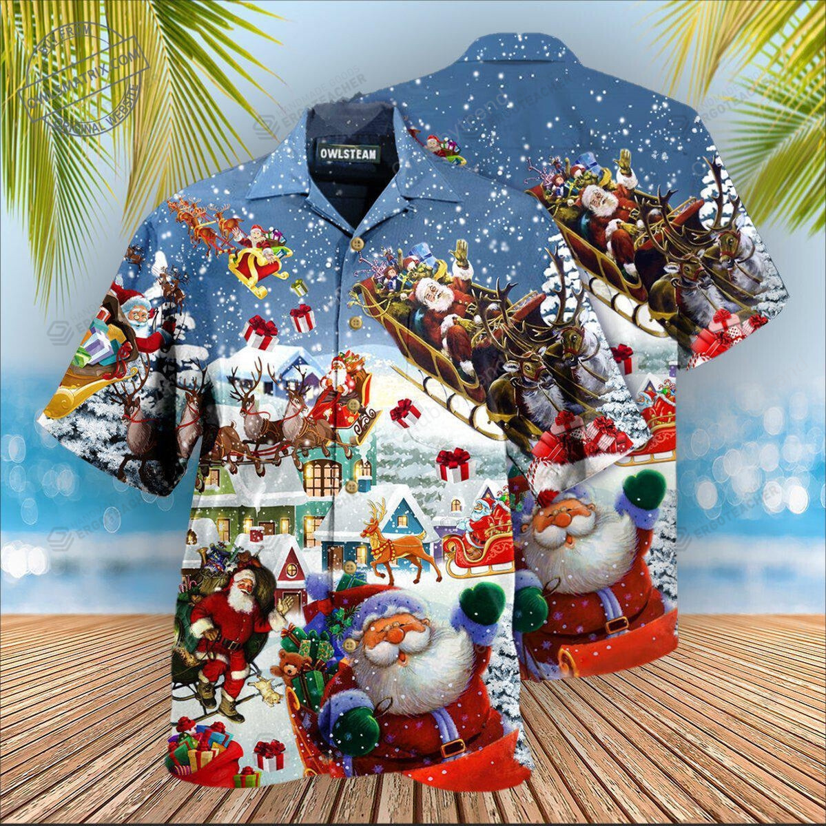 Christmas Say Hi From Sleigh Edition Hawaii Shirt Ha42753