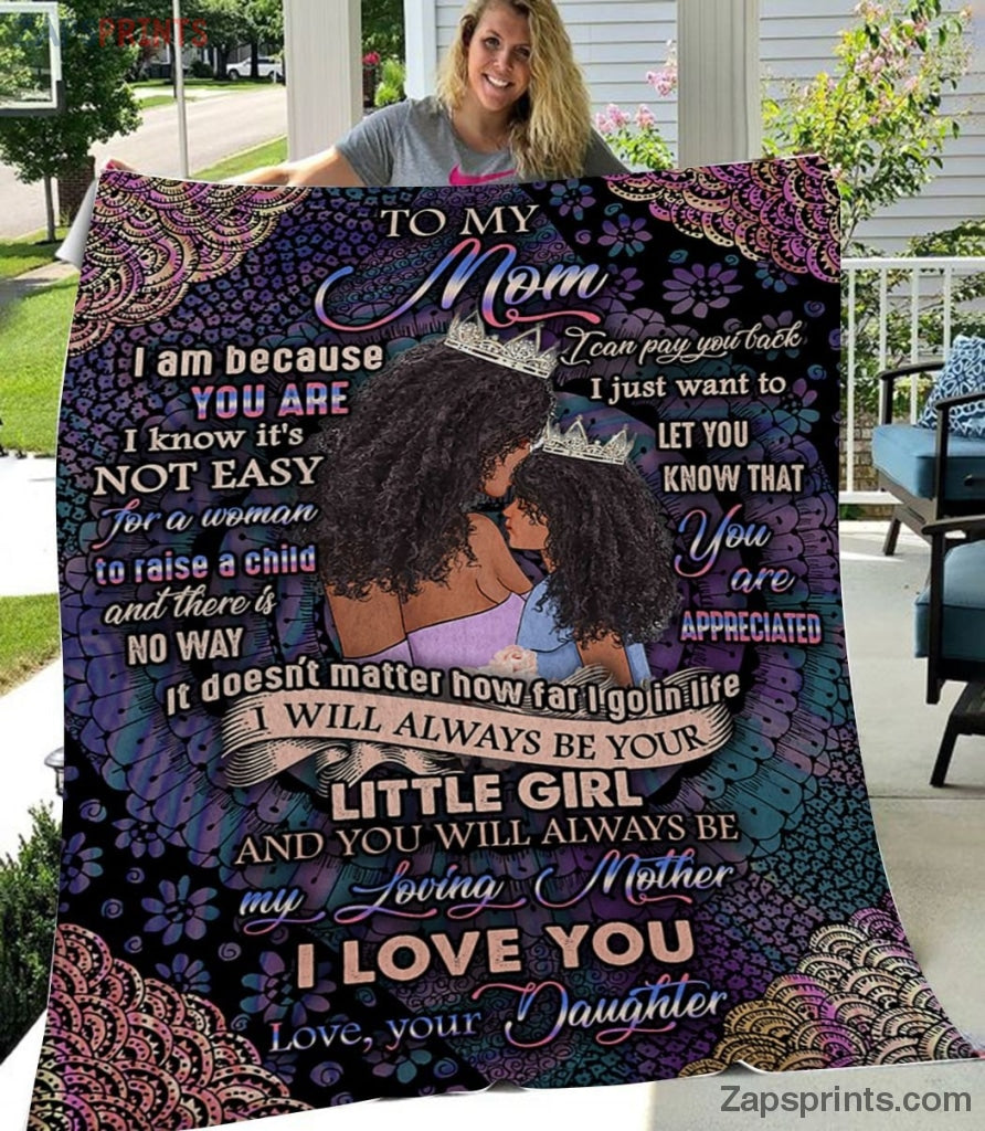 Gift For Mom – To My Mom – Black Mom – I Love You So Much Mommy – Blanket