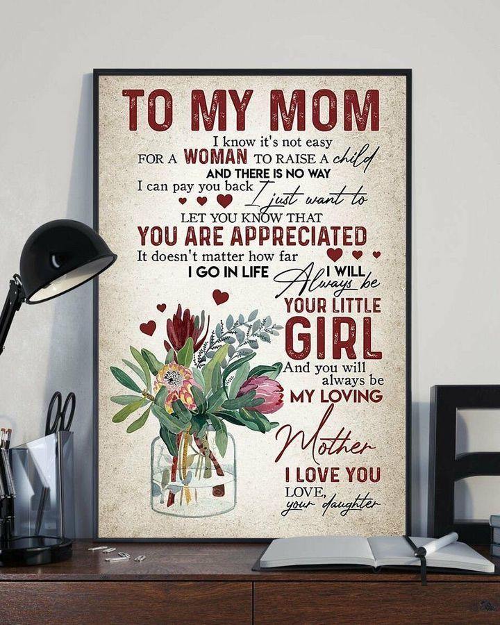 [Personalized Name] To Mom You Are Appreciated Flower Vase – Gift For Mother’S Day, Gift For Home Decor For Family – Matte Canvas