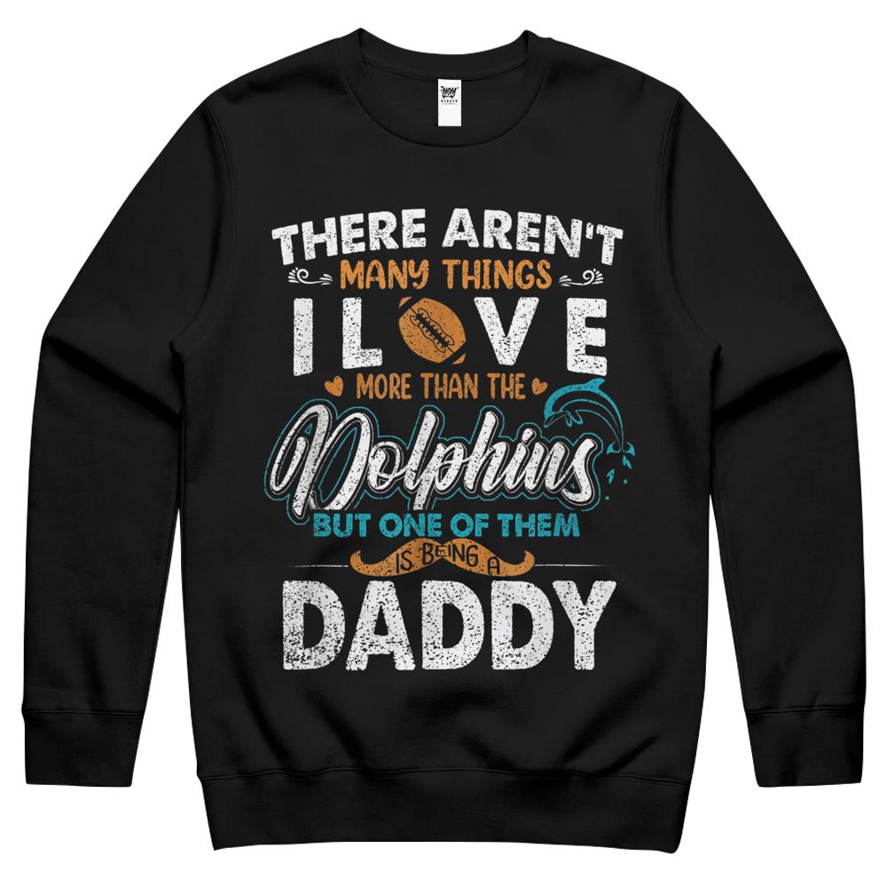 Mens Retro Miami Dolphin Vintage Father’S Day T-Shirt Crewneck Sweatshirt