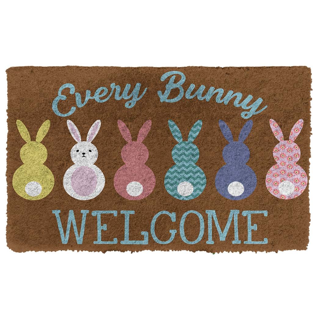 Gearhumans 3D Easter Day Every Bunny Welcome Custom Doormat