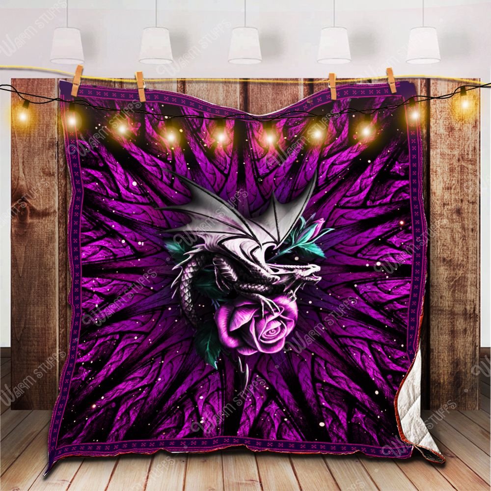 Purple Dragon KP 3D Quilt Blanket 2735