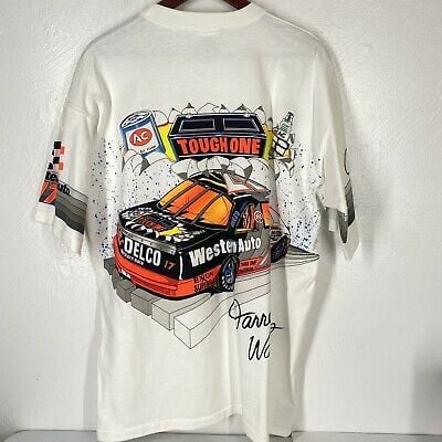 Vintage Rare Nascar Darrell Waltrip All Over Print Graphic T Shirt S L 7091