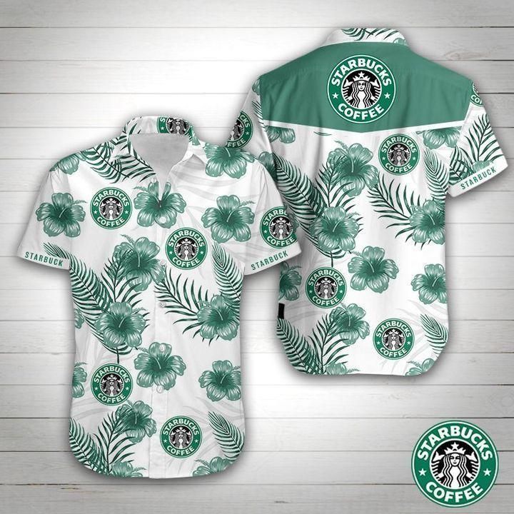 Starbucks Coffee Hawaii Shirt Summer Button Up For Men Beach Wear Short Sleeve Ha55760