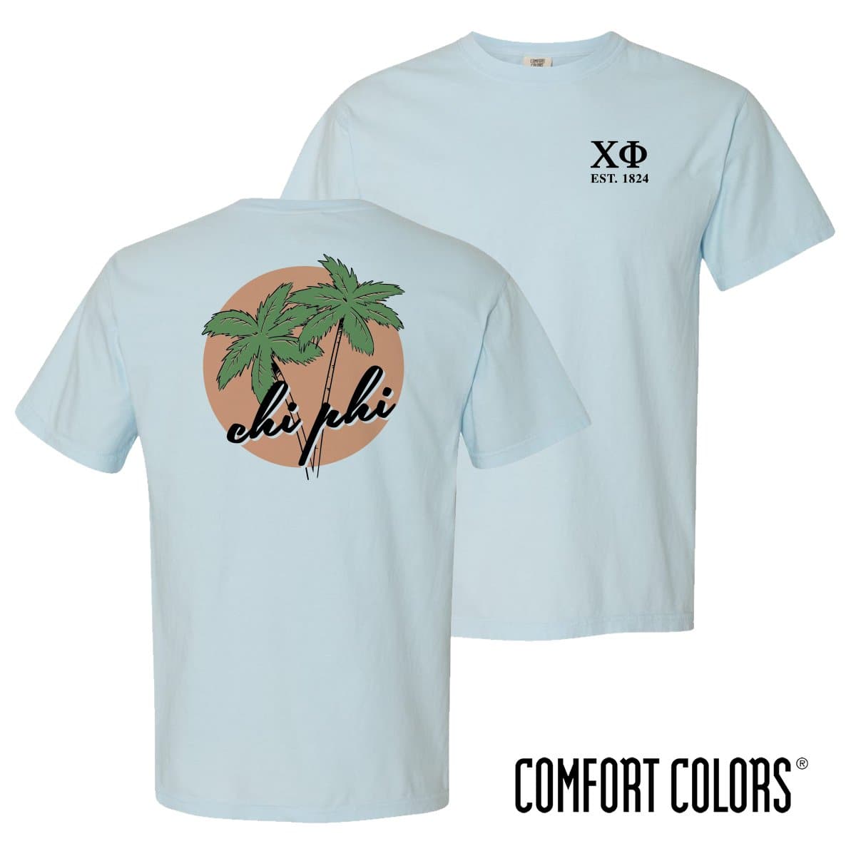 Chi Phi Comfort Colors Palm Trees Tee