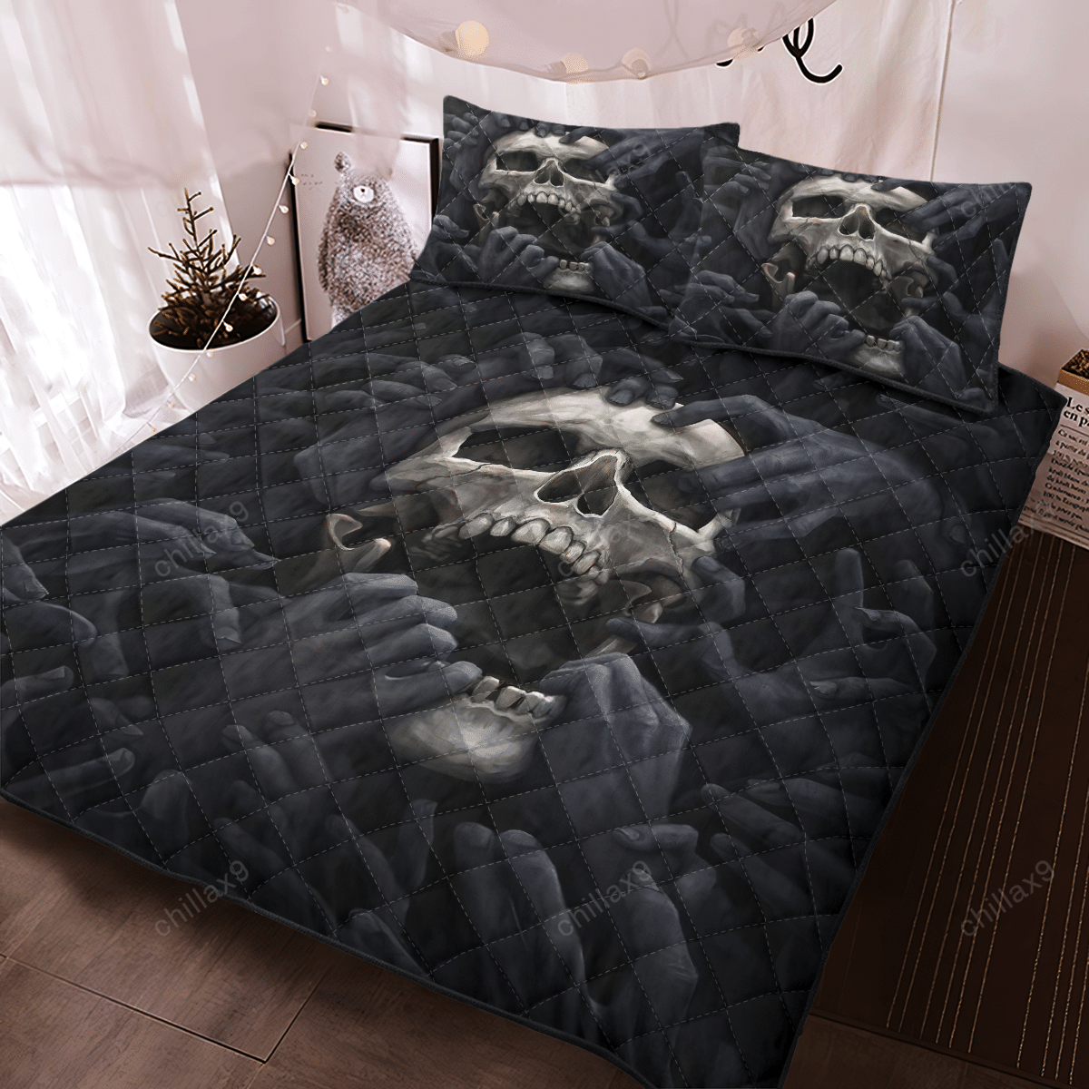 The Skull Quilt Bedding set – Katheri Store