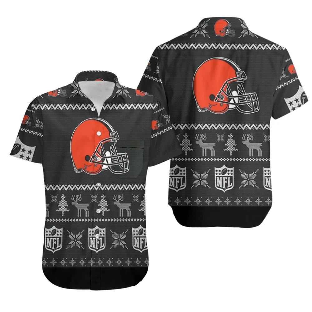 Cleveland Browns Ugly Sweatshirt Christmas Hawaii Shirt Combo Beach Ha41718