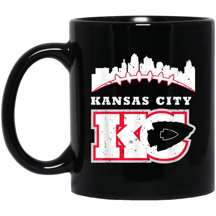 Kansas City Pigskin Skyline Football Sports Novelty Mug