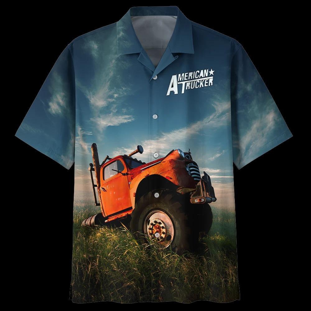 American Trucker Best Truck Dad Ever  Hawaiian Shirt | For Men & Women | Adult | Hw7951