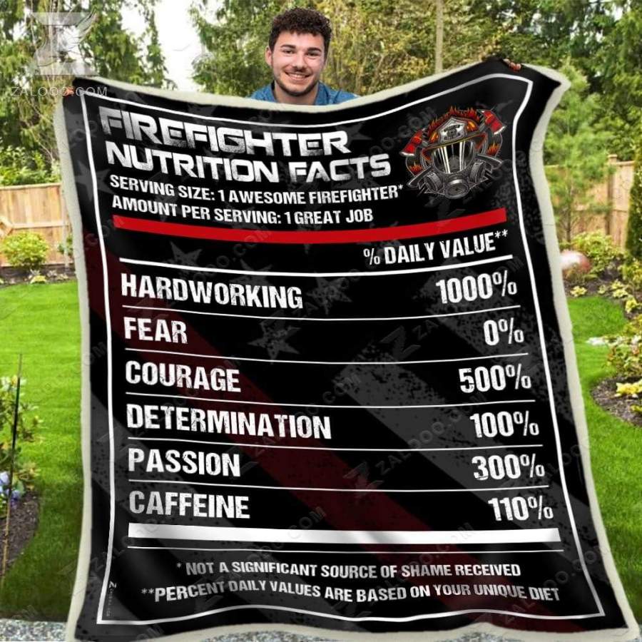 Zl – Fleece blanket – Firefighter – Firefighter Nutrition Facts