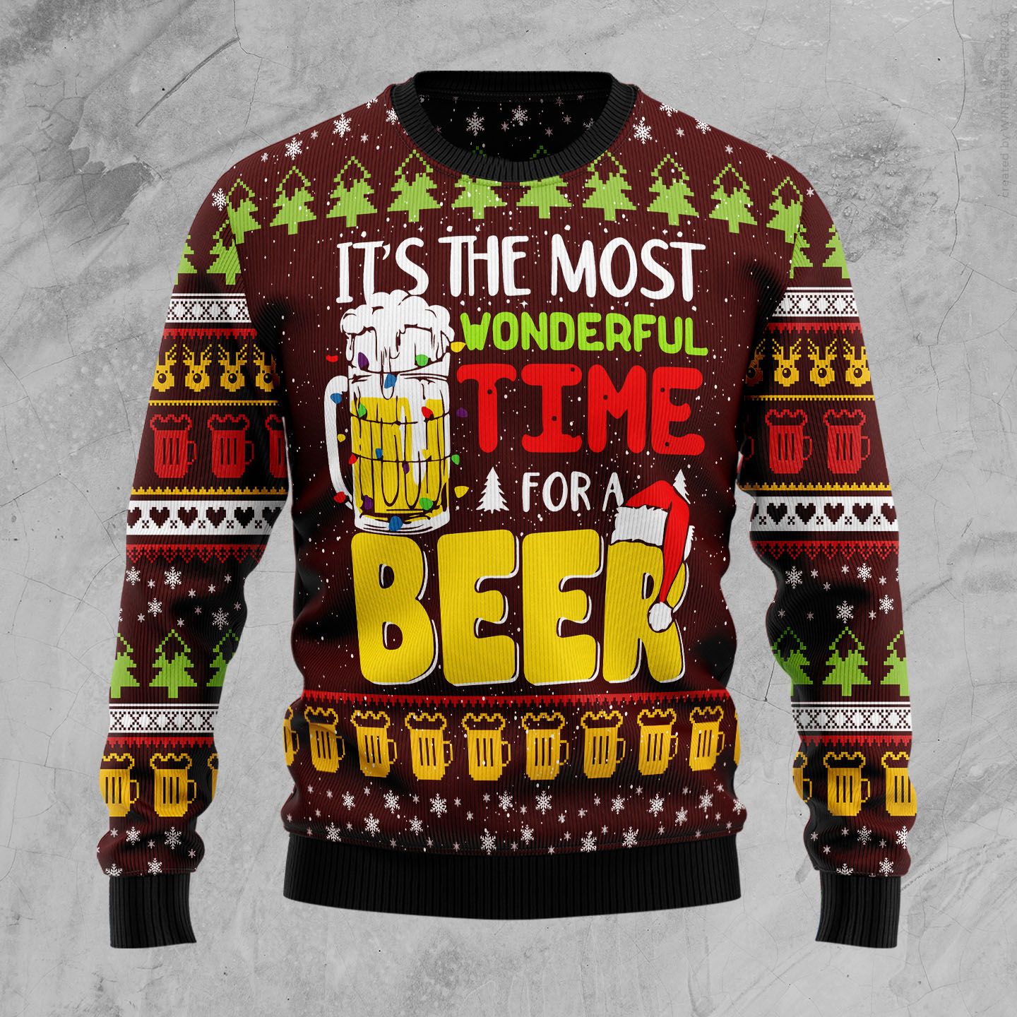 Time For Beer TG51110 Ugly Christmas Sweater