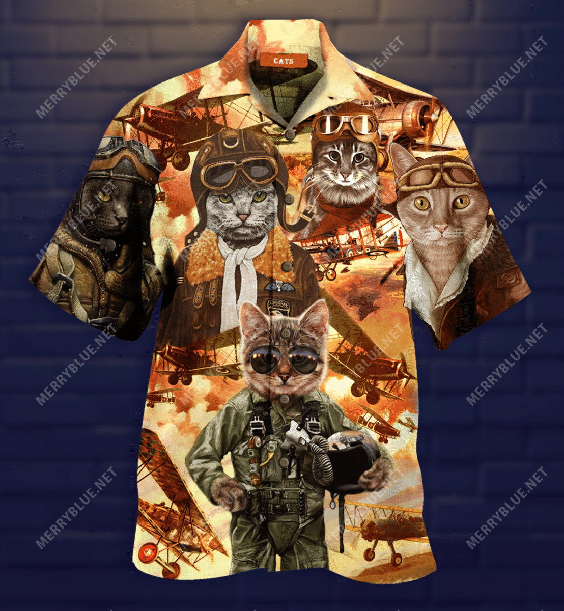 Because I Was Inverted Cats Pilot Hawaiian Shirt