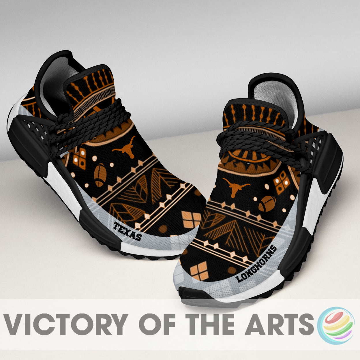 Amazing Pattern Human Race Texas Longhorns Shoes For Fans