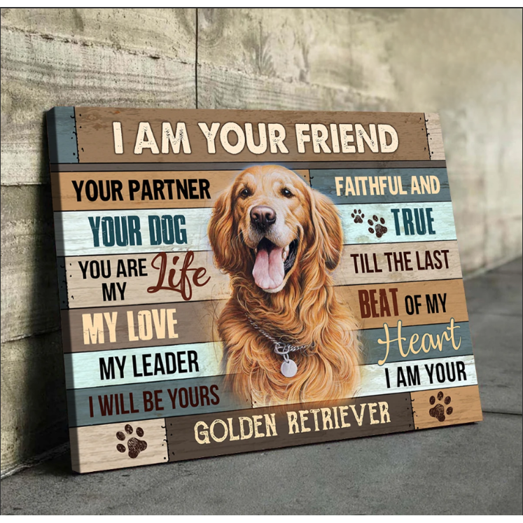 Personalized Canvas- Animal Canvas- Dog And Cat Custom Photo & Name Canvas – Right Beside You