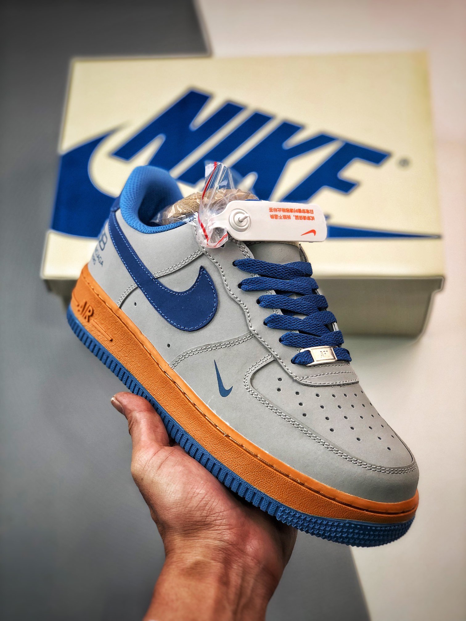 Nike Air Force 1 Low Grey Blue Orange 5340309