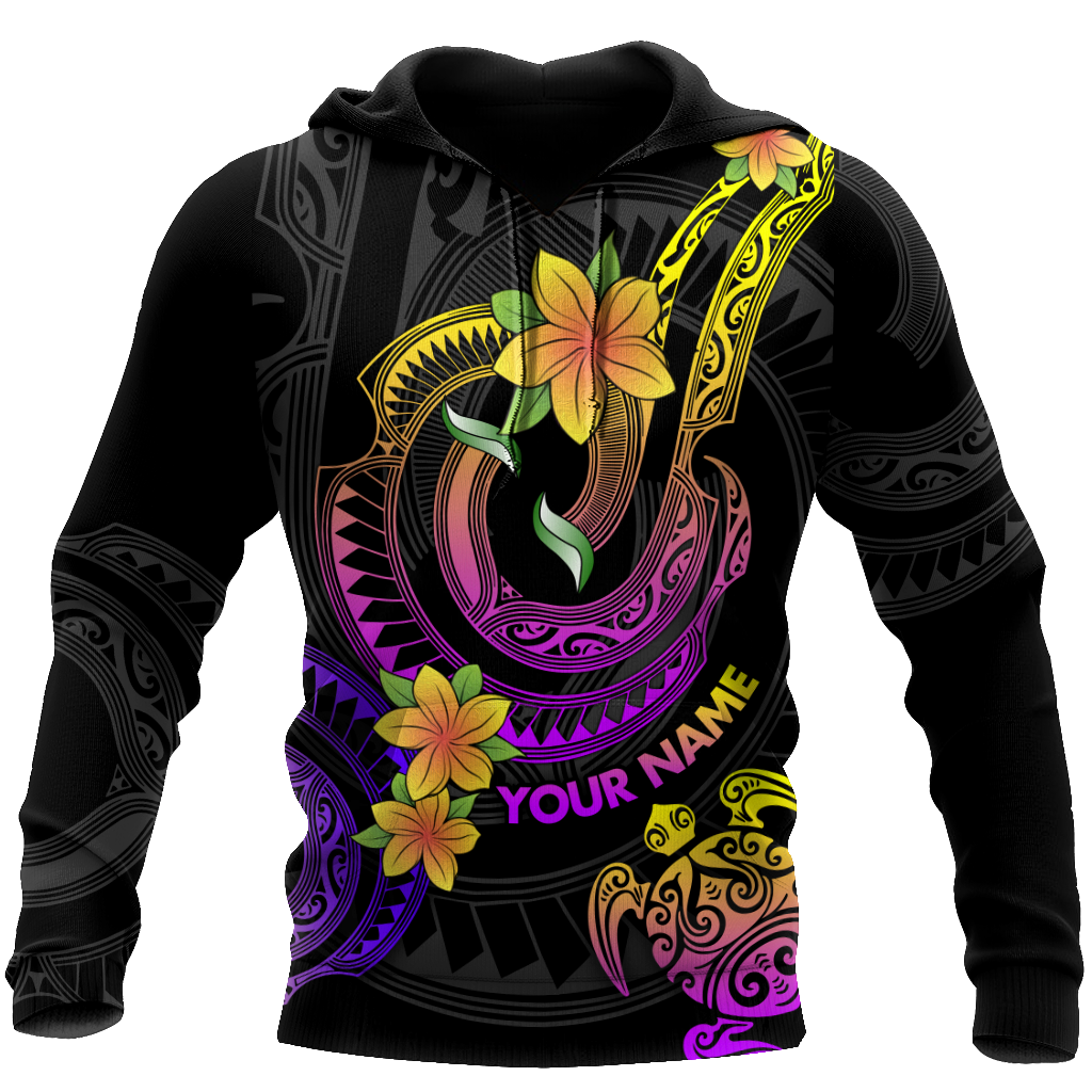 Amazing Polynesian Frangipani Flower Unisex Personalized Deluxe Hoodie ML