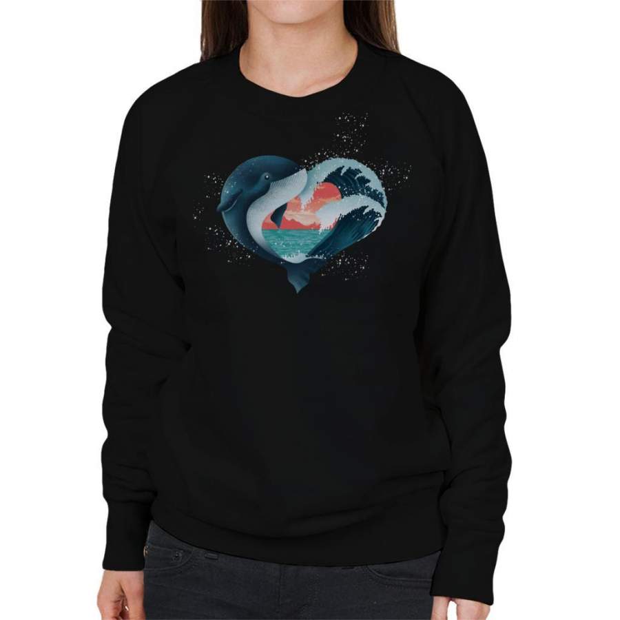 Heart Animals Whale Women’s Sweatshirt