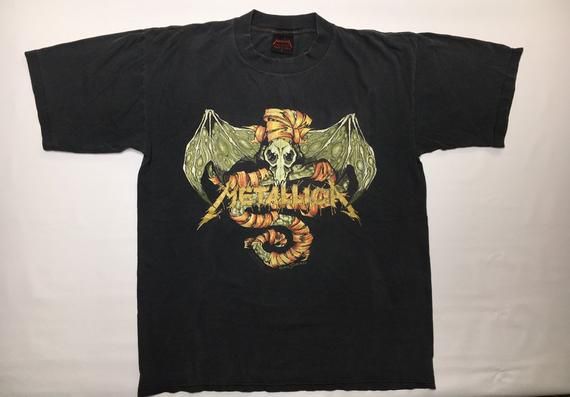 Vtg Metallica Shirt 1992 Pushead Where Ever I May Roam T Shirt Single Promo Tag 1991 Brockum Heavy Metal Tee James Hetfield Size Large