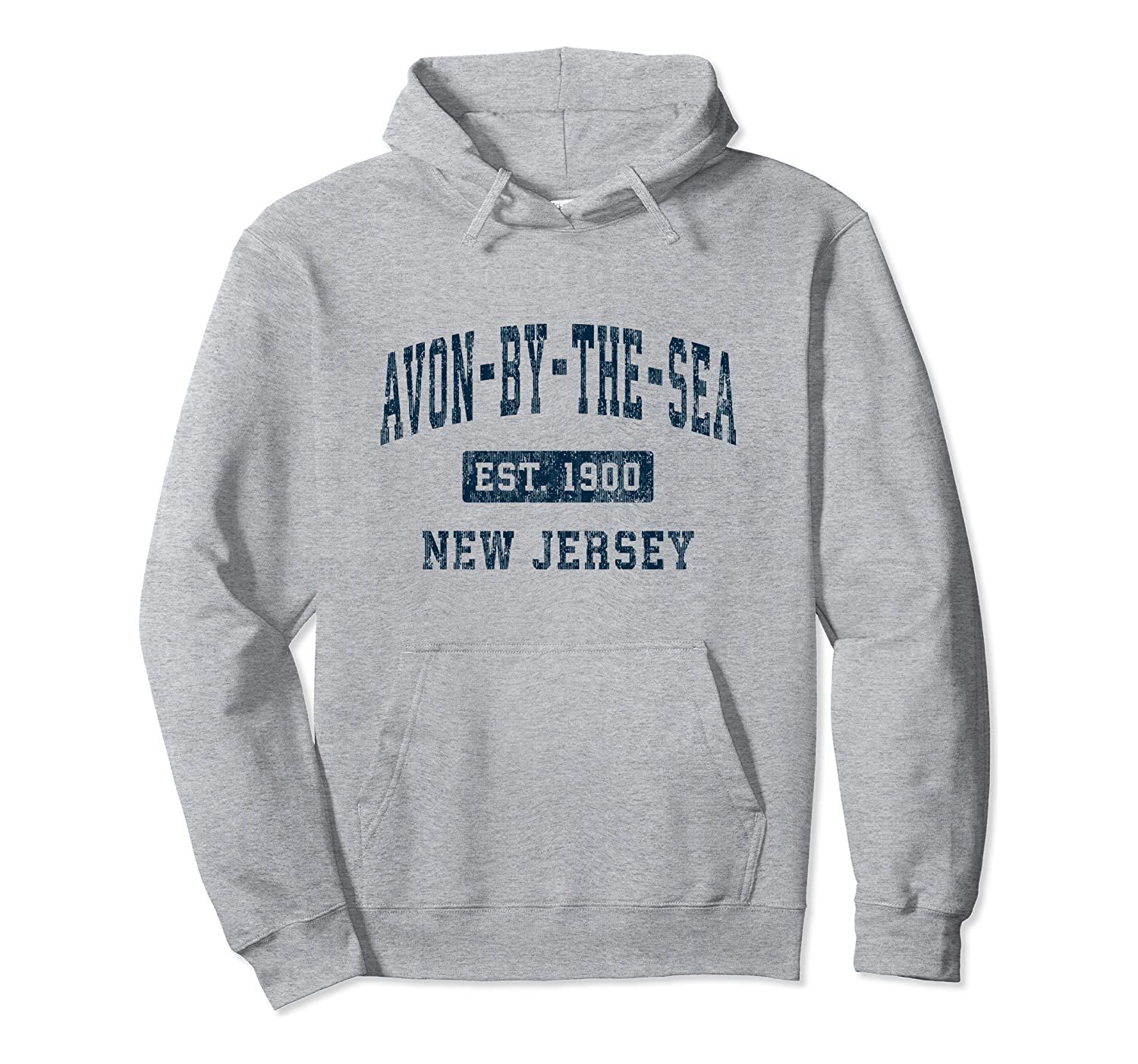 Avon-by-the-Sea New Jersey NJ Vintage Sports Design Navy Pullover Hoodie, T-Shirt, Sweatshirt, Tank Top, Racerback, Dolman