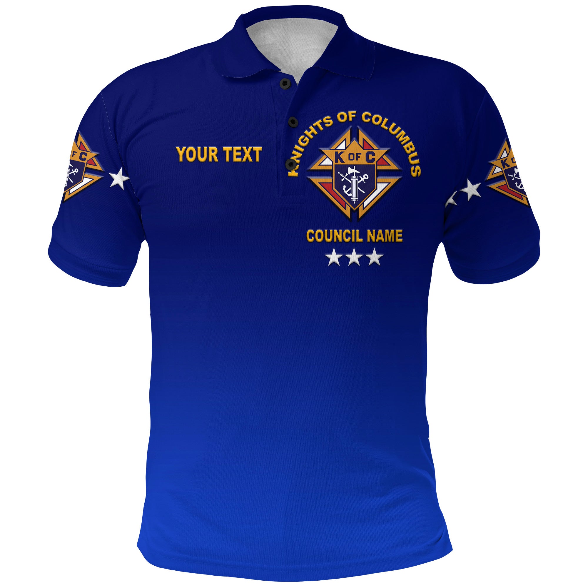 (Custom Personalised) Knights Of Columbus Polo Shirt Original Style – Blue Lt8