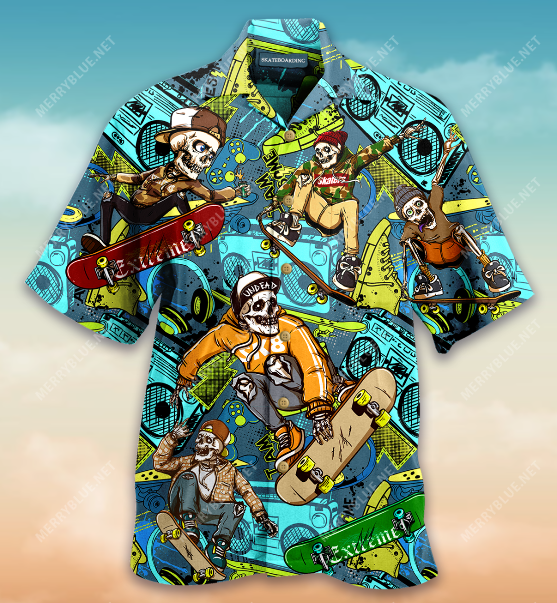 Amazing Skateboarding Style Hawaiian Shirt