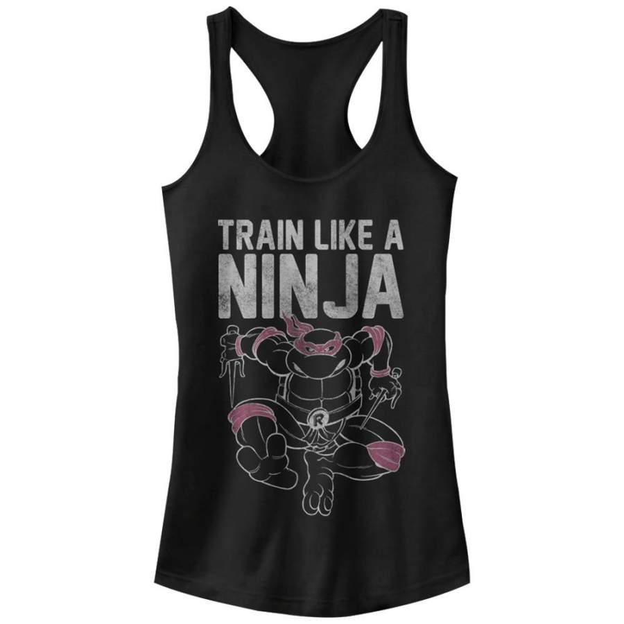 Teenage Mutant Ninja Turtles Junior’s Train Like a Ninja  Racerback Tank Black