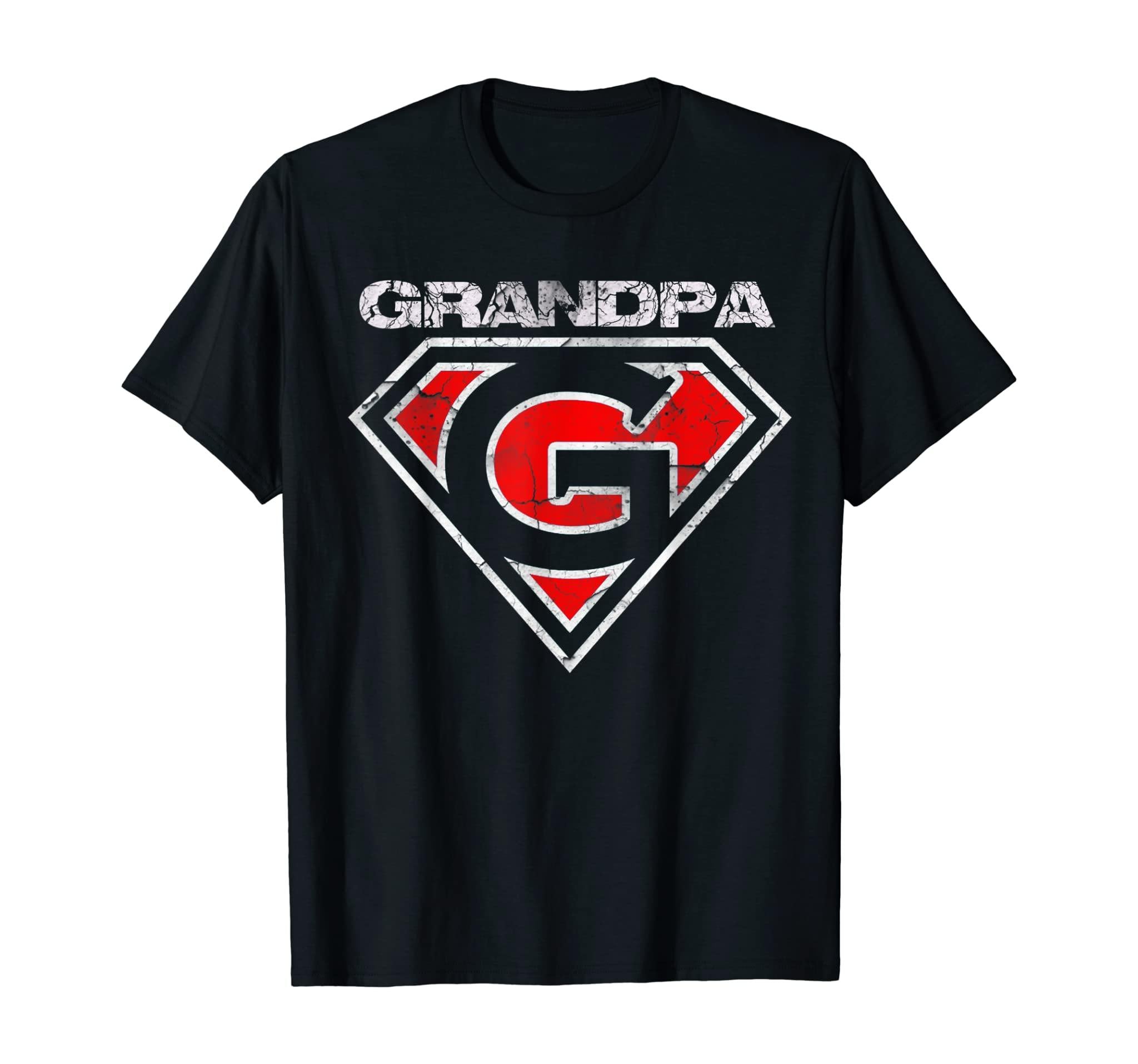 Grandpa Superhero Funny Gift Fathers Day Shirt T-Shirt