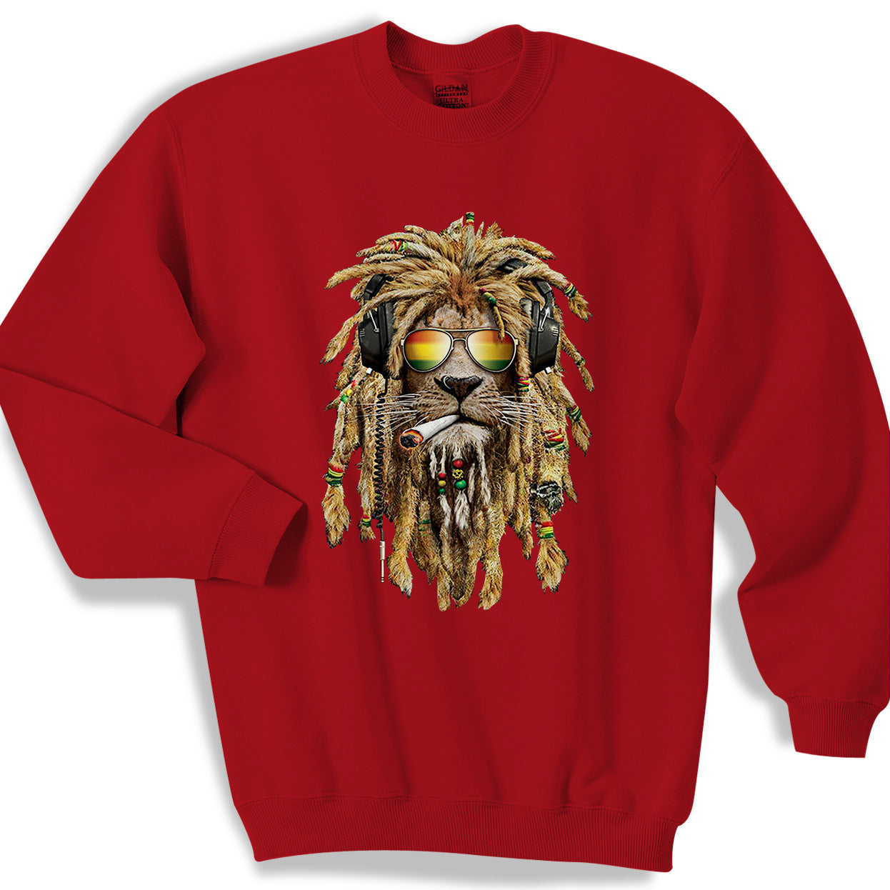 Snoop Dogg Rasta Smoking Lion Sweater Sweatshirt