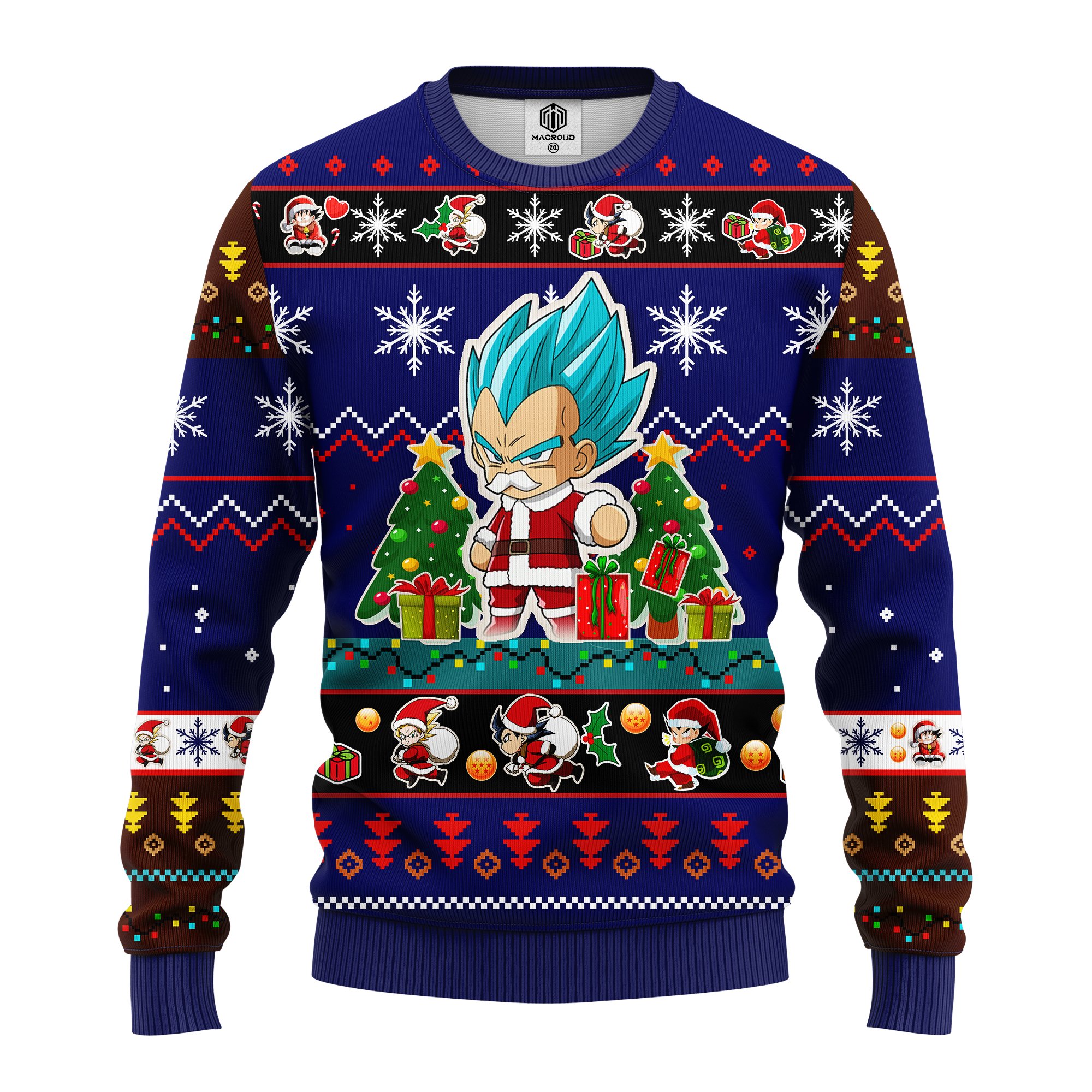 vegeta blue anime dragon ball ugly christmas sweater blue 1 – Amazing Gift idea – thanksgiving gift