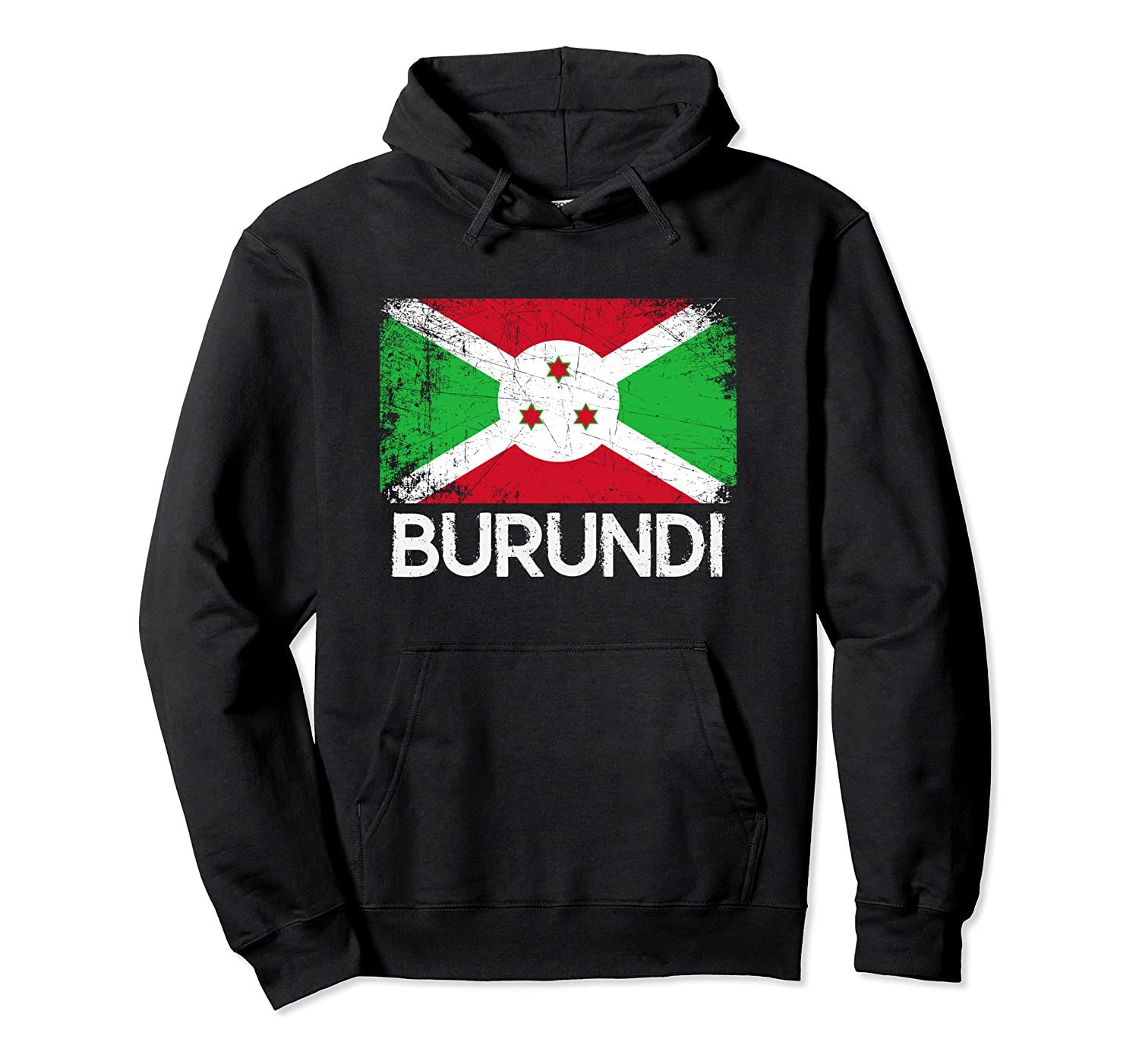 Burundian Flag | Vintage Made In Burundi Gift Pullover Hoodie, T-Shirt, Sweatshirt, Tank Top, Racerback, Dolman