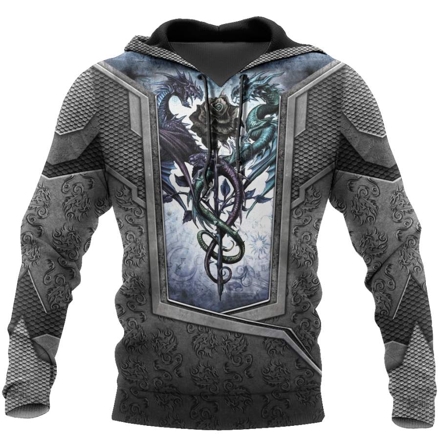 3D Tattoo and Dungeon Dragon Hoodie HAC020114