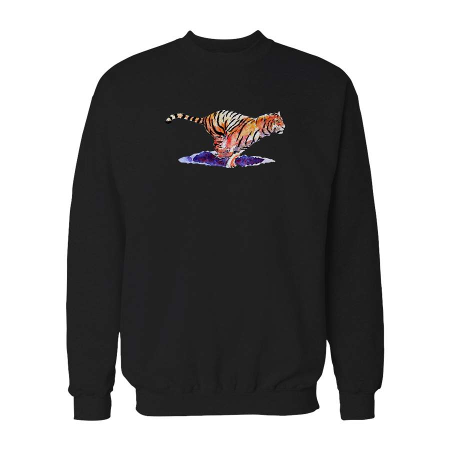 Animal Tiger Gift African Art Orange Sweatshirt