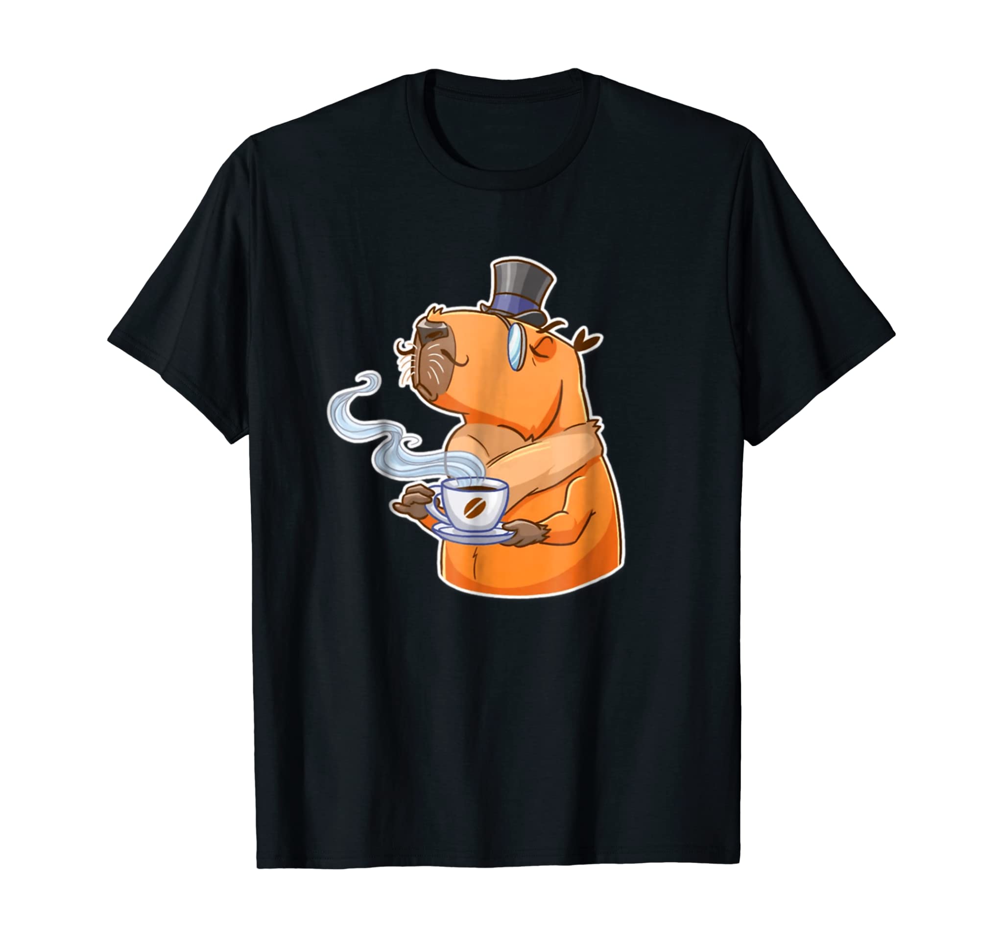 Capybara Coffee T-Shirt – Cute Guinea Pig Animal Pet Zoo Tee