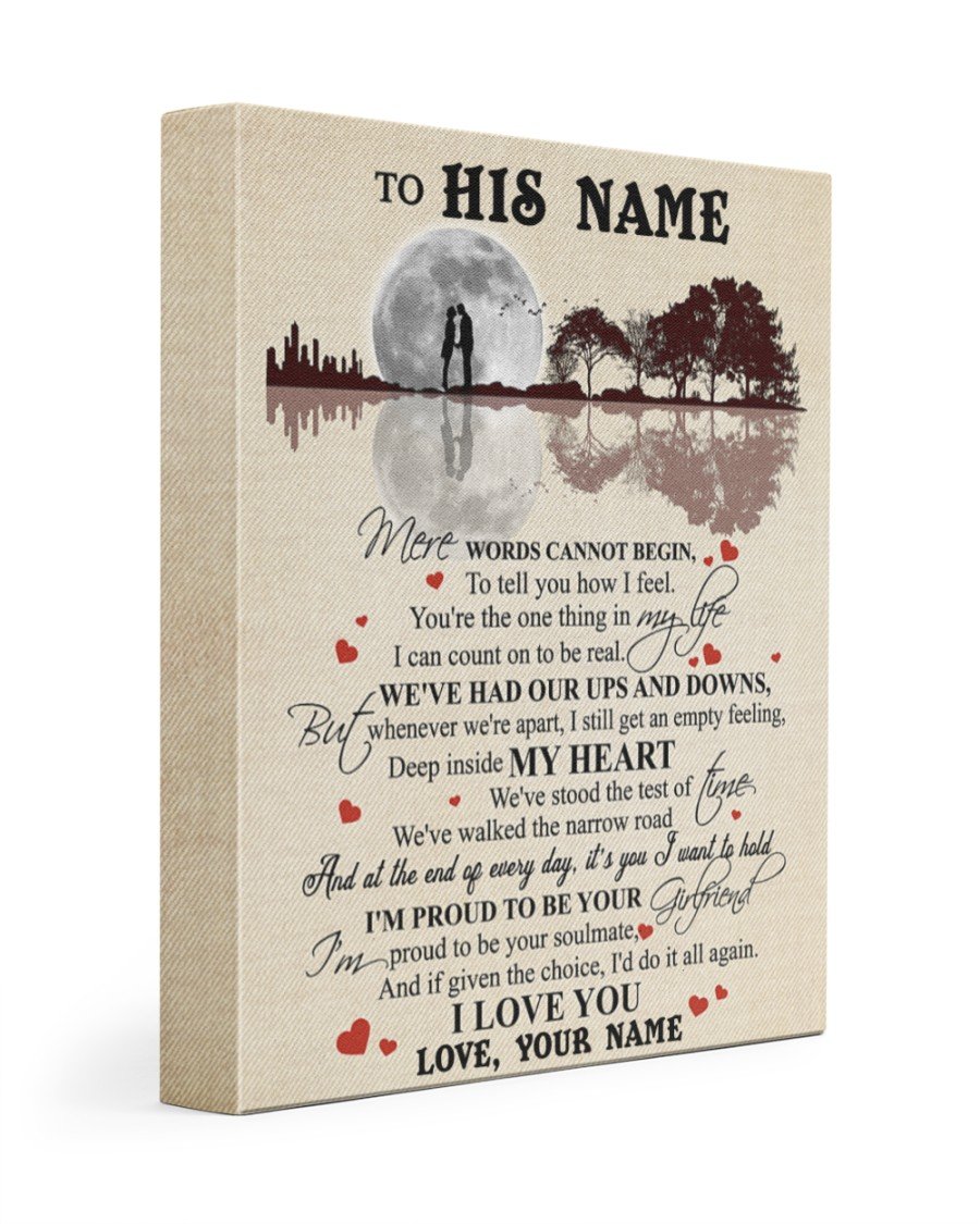 Amazing Design I Love You My Love Personalized Name Canvas Special Gift For Him Poster Wall Art Home Decor