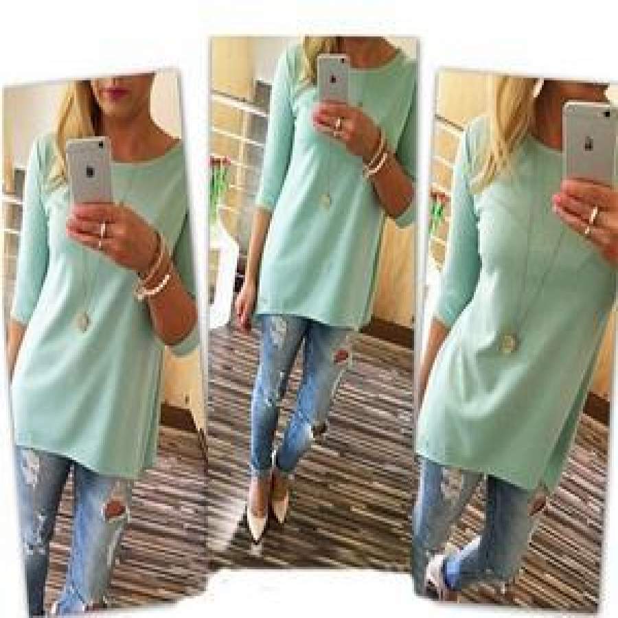 2016 Hot Fashion Women Casual  Loose Long Sleeve T-Shirt Autumn Cotton Solid Slim T Shirt  Plus Size Candy Colors T Shirts