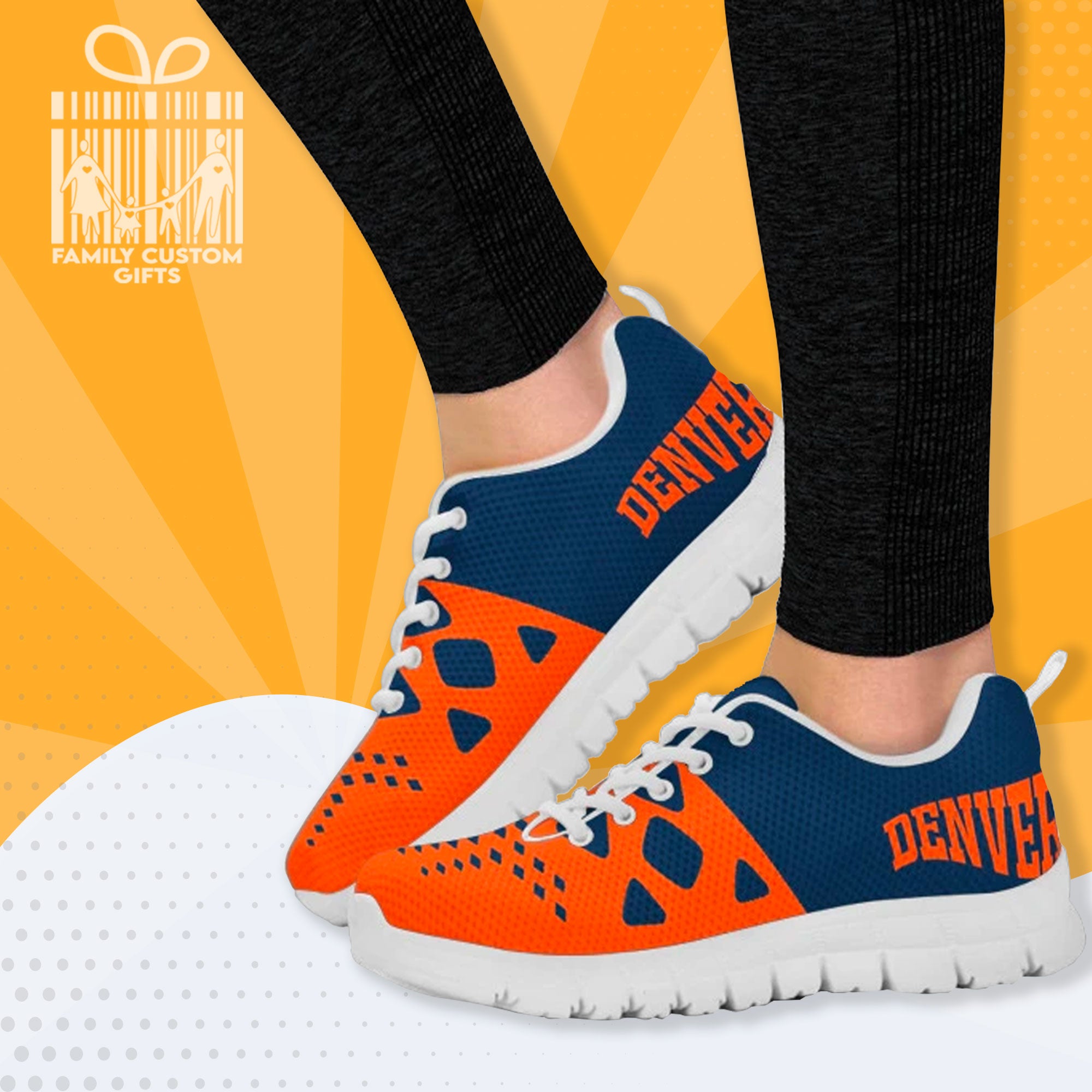 Denver Broncos Custom Shoes For Men Women 3D Print Fashion Sneaker Gifts For Her Him