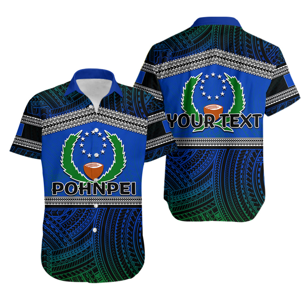 (Custom Personalised) Pohnpei Hawaiian Shirt Polynesian Patterns Lt6