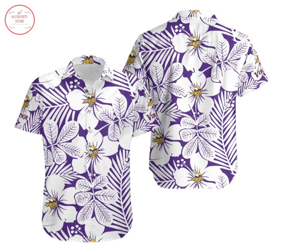 Nfl Minnesota Vikings Flower Hawaii Shirt Diosweater Ha82128