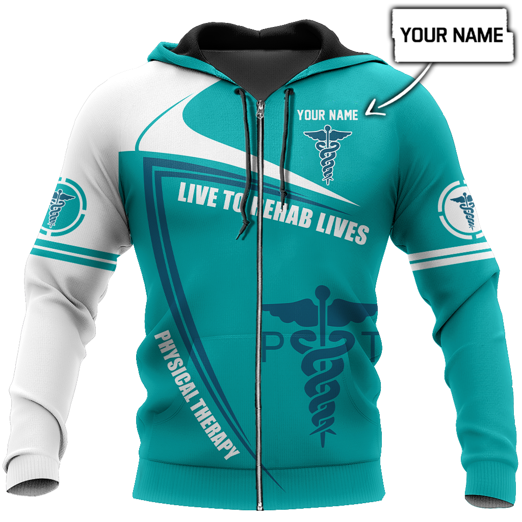 Personalized Name Physical Therapy 3D All Over Printed Unisex Shirts