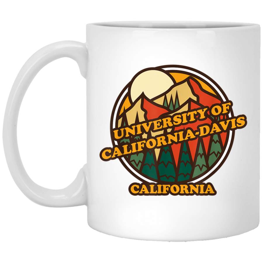 Vintage University of California-Davis, California Mountain White Mug