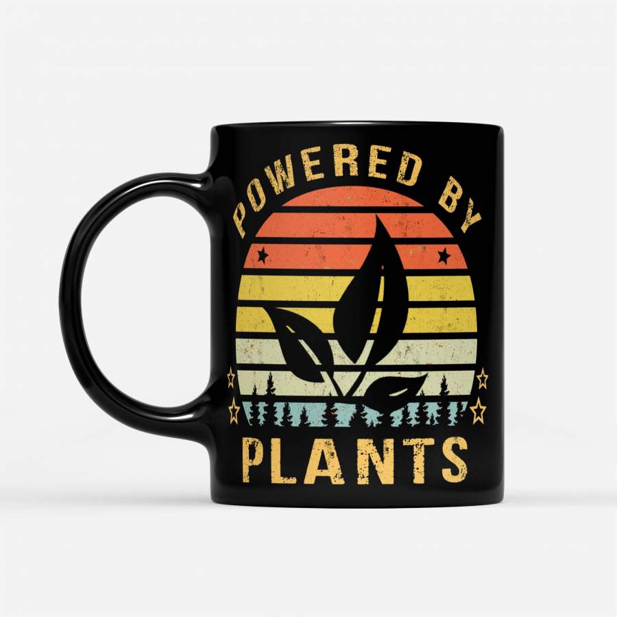 Vintage Powered Plants Vegan Retro Sweatshirt – Black Mug