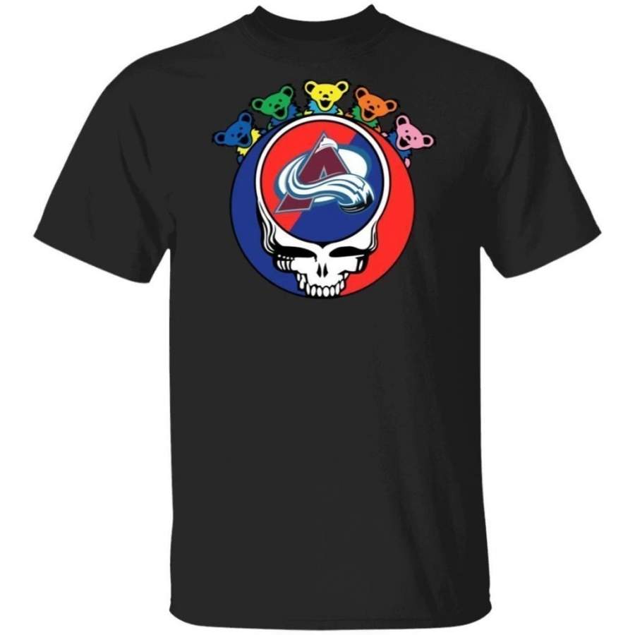 Grateful Dead Mixed Colorado Avalanche Hockey T-Shirt